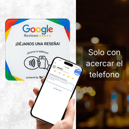 Placa NFC TapScore™ – Reseñas de Google